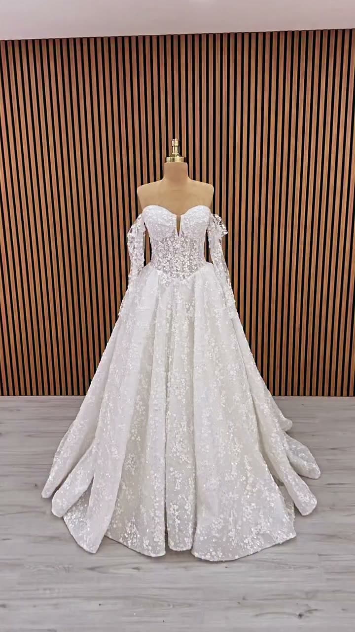 White Podium Princess Wedding Dress 2026-54
