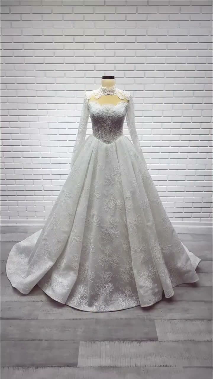 White Podium Princess Wedding Dress 2026-58