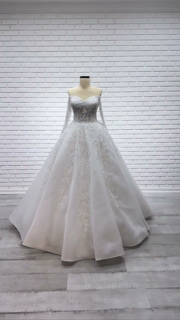 White Podium Princess Wedding Dress 2026-74