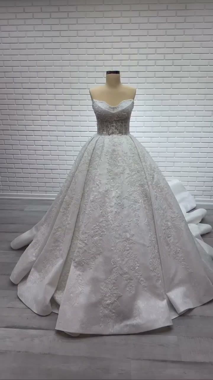 White Podium Princess Wedding Dress 2026-90